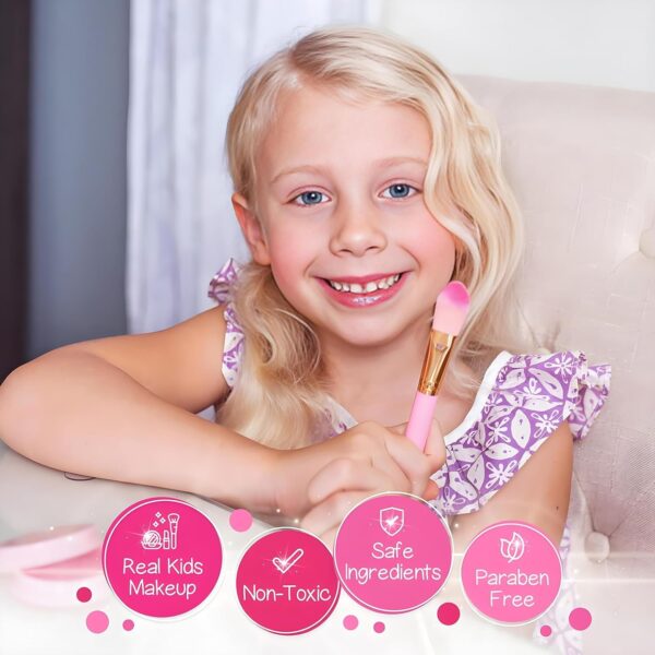 MockTota Kids Makeup Sets for Girls, Multi colored Face Paint Kit for Kids,Princess Make Up Kit, Washable Children's Cosmetics Toys, Non-Toxic Makeup Kit Gift Halloween (18 colour)