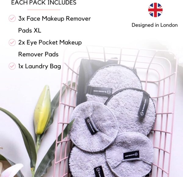 Reusable Eye Makeup Remover Pads Set -Ogato- Just Use Water- XL Reusable Face Pads - Eco Friendly - FREE Laundry Bag - Makeup Remover Cloth For All Skin Types -UK Brand