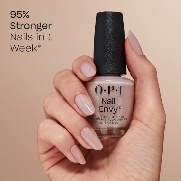 OPI Nail Envy Nail Polish, Strong Nail Strengthener Treatment For Strong Nails, Vegan Nail Repair and Strenght for Damaged Nails, Nude Nail Polish Double-Nude-y 15ml