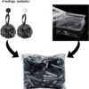 71r6hO2CjL._AC_SL1500_.jpg 2 Pack Mesh Pouf Bath Sponge with Clear Travel Toiletry Bag Black+White Mesh Loofah Body Exfoliating Shower Ball Shower Sponge with 2 Wall Hooks
