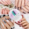 12Pcs Nail Buffer Block, 4-Way Sponge Buffer Block Professional Manicure Tools Kit for Shine Polisher Nail Buffing Rectangular Art Care Buffer Block Tools for Smooth Glossy Nails
