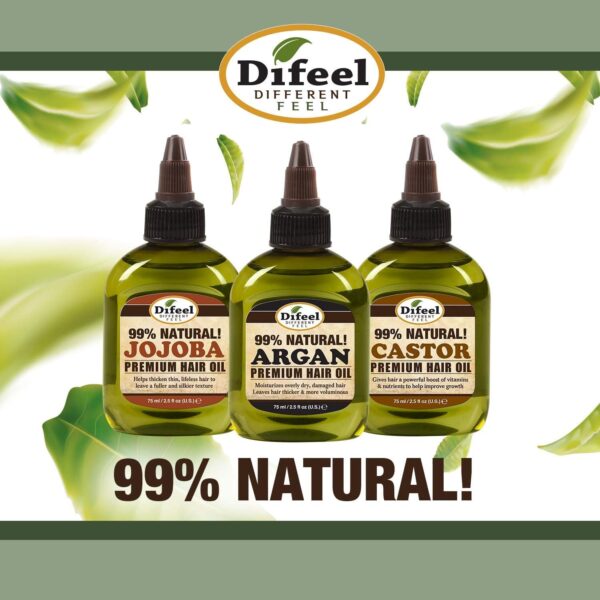 Difeel Premium Natural Hair Oil - Tea Tree Oil, For Itchy Dry Scalp, Pure Herb Formula With Vitamins, Strengthens & Repairs Hair Follicles, Eliminates Itching & Dandruff, For All Hair Types 210 ml