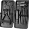 71rHvrFESKL._AC_SL1500_.jpg Manicure Set Nail Clippers Pedicure Kit -12PCS Stainless Steel Manicure Kit, Professional Grooming Kits, Nail Care Tools with Luxurious Travel Leather Case Gift Box (Black, 12)