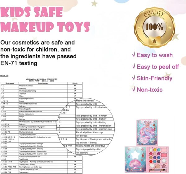 MockTota Kids Makeup Sets for Girls, Multi colored Face Paint Kit for Kids,Princess Make Up Kit, Washable Children's Cosmetics Toys, Non-Toxic Makeup Kit Gift Halloween (18 colour)