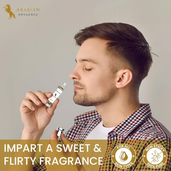Arabian Opulence FR201 MOLECULAR Roll-on Perfume Oil | Concentrated Fragrance Body Oil | Long Lasting Oil Based Perfume for Men and Women | Travel Size Bottle Alcohol-Free (6ml)