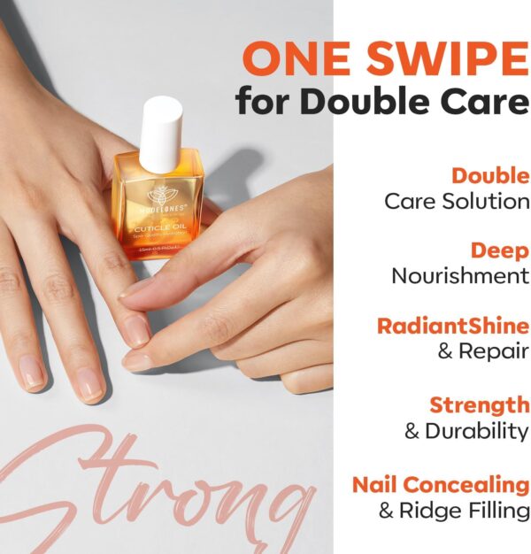 Modelones Nail Strengthener and Cuticle Oil Nail Care 8 in one Ridge Filling Nail Repair Kit Nail Growth Treatment for Thin& Damaged Nails, Moisturizes Dry Skin, Repairs Cuticles Nail Growth Oil 15ml