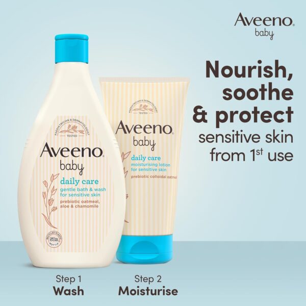 Aveeno Baby, Daily Care Moisturising Lotion, for Sensitive Skin, Unscented, 6 x 75ml