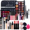 71rUhaHHGqL._AC_SL1500_.jpg RoseFlower 28Pcs Professional Makeup Set, Essential Make up Starter Set Make-up Sets With Cosmetic bag Eyeshadow Palette Lip Gloss Concealer blush Foundation Brush