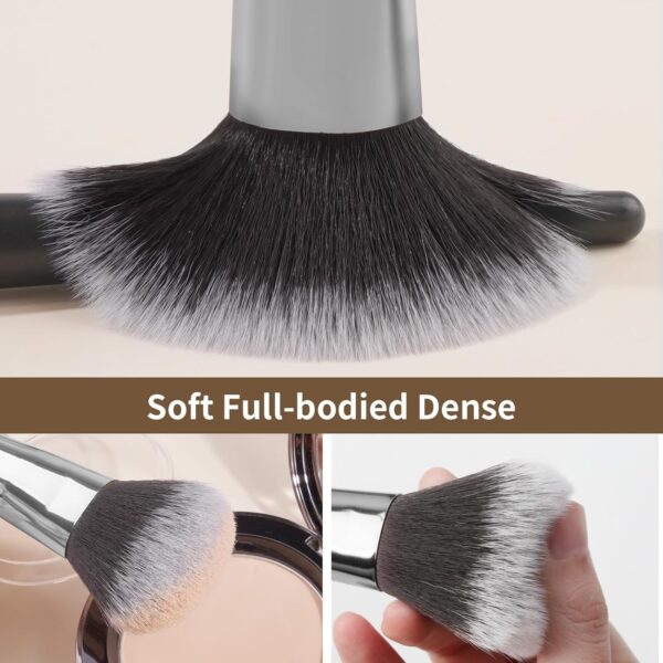 Makeup Brushes, MAANGE 30 Pcs Professional Makeup Brush Set for Foundation Blending Powder Blush Concealers Eyeshadow, 5 Products Included, Makeup Brushes Black, 30 Piece Set