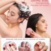 Scalp Massager Hair Growth Shampoo Brush, Silicone Scalp Scrubber Shower Scalp Brush for Hair, Head Massager Scalp Exfoliator for Dandruff Removal, Wet Dry Scalp Massage Tool for Hair Care, Pink