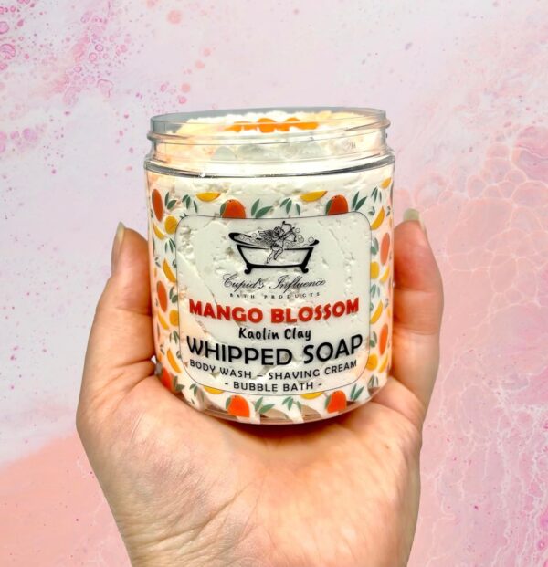 Mango Blossom Whipped Soap | Luxurious Kaolin Clay Body Wash | Shaving Cream | Shower Fluff | Bubble Bath | Soap | Stocking Fillers | Season Gifts