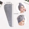 3 PCS Absorbent Microfiber Hair Towel Wrap - Hair Drying Towel, Soft and Lightweight, Suitable for All Hair Types Gifts for Women Girlfriend Anniversary- (Gray)