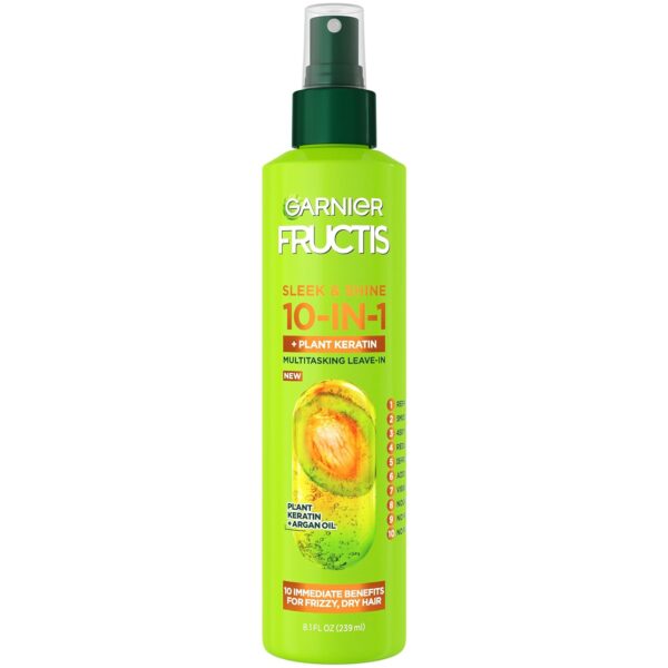 71sP-RS0iRL._SL1500_.jpg Garnier Fructis Sleek & Shine 10-in-1 for Frizzy, Dry Hair, Plant Keratin, 8.1 Fl Oz, 1 Count (Packaging May Vary)