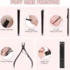 Manicure Set, 19 Pieces Professional Stainless Steel Nail Clippers with Black Leather Storage Case, Portable Care Kit for Travel or Home, Gifts