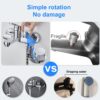 KINKIBOS Wall Mounted Bath Mixer Tap with 3-Spray Handheld Shower Head, Newly Upgraded Diverter, Bathroom Bath Shower Filler Tap, Single Lever Bath Shower Mixer, Solid Brass Chrome