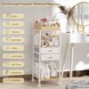 Makeup Organiser, Make Up Organiser and Storage with Drawers Floor Skincare Organiser Vanity Desk Cosmetics Organiser Display Perfume Organiser for Skin Care Nail Polish Perfume Makeup Brush Hair Tool