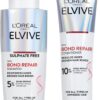L’Oreal Paris Elvive Bond Repair Routine Set for Damaged Hair, Shampoo 200ml and Conditioner 150ml, Deep Intensive Hair Repair Treatment, Rebuild Broken Hair Bonds