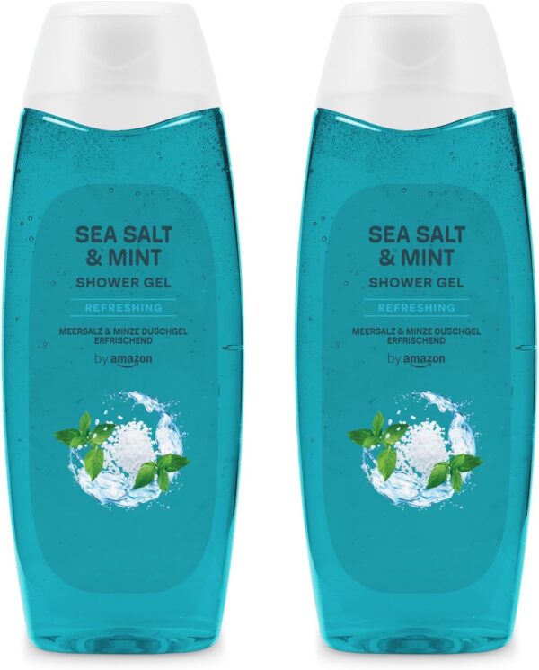 by Amazon Sea Salt & Mint Shower Gel, 2 x 500ml