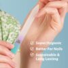 Bona Fide Beauty Czech Glass Nail File in Case, Pastel Green Violet Crystal Nail File for Natural Nails - Professional Nail Care Handcrafted from The EU