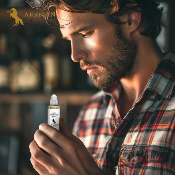 Arabian Opulence FR187 LIME, MANDARIN AND BASIL Roll-on Perfume Oil | Concentrated Fragrance Body Oil | Long Lasting Oil Based Perfume for Unisex | Alcohol-Free Travel Size Bottle (6ml)