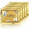 10 Pair Crystal Collagen 24k Gold Under Eye Gel Pad Face Mask Anti Aging Wrinkle Gel Under Eye Patches, Vegan Cruelty-Free Self Care