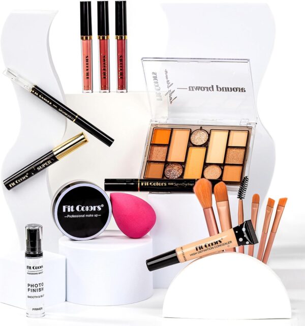 Makeup Sets For Girls Teenagers, All In One Makeup Kit, Makeup Gift Sets For Women With Makeup Storage Bag - Eyeshadow Palette Lip Glosses Concealer Primer Face Powder Mascara Eyebrow Pencil Eyeliner