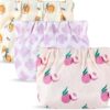 Ptwola 3pcs Small Makeup Bag for Purse, Mini Portable Printed Cosmetic Bags Waterproof No Zipper Self-Closing Travel Storage Pouch for Headphones Jewelry Coin Lipstick