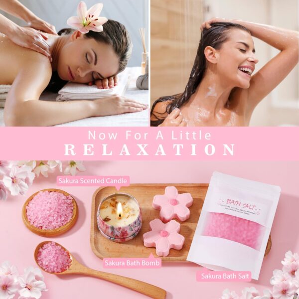 Birthday Pamper Gifts For Women, Sakura Skin Care Sets & Kits For Teenage Girls, Presents For Friend Mum Sister, Relaxation Bath Ladies Gifts Care Package Valentines Gifts for Her, Mothers Day Gifts