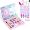 Aomig Kids Makeup Set for Girls, Non-Toxic Kids Cosmetics, 12PCS Princess MakeUp Kit, Washable Kids MakeUp Set Girl Toys, Christmas Halloween Birthday Makeup Gift for Girls