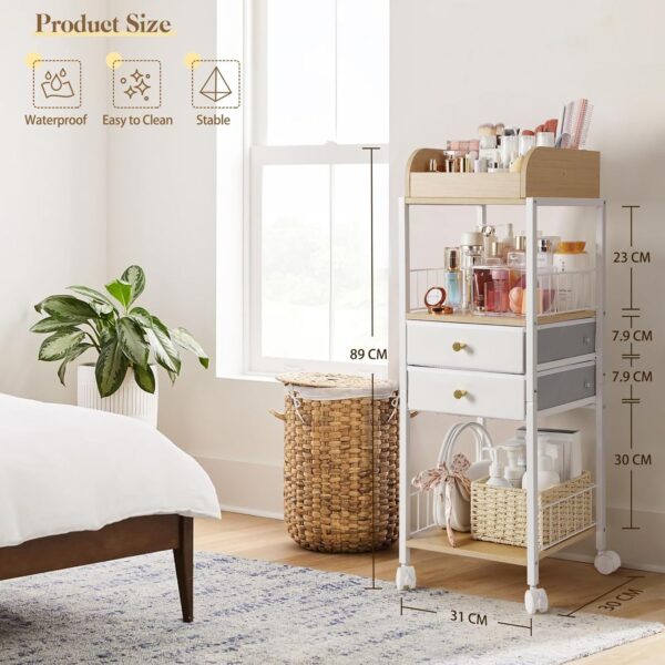 Makeup Organiser, Make Up Organiser and Storage with Drawers Floor Skincare Organiser Vanity Desk Cosmetics Organiser Display Perfume Organiser for Skin Care Nail Polish Perfume Makeup Brush Hair Tool