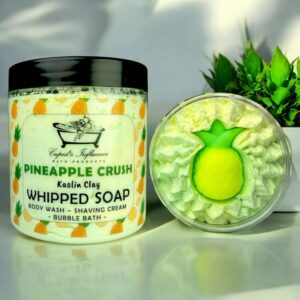 CUPID'S INFLUENCE BATH PRODUCTS PINEAPPLE CRUSH Kaolin Clay 180gr Whipped Soap/Body Wash/Shaving Cream/Bubble Bath/Shower Cream/Shower Fluff, Multicoloured