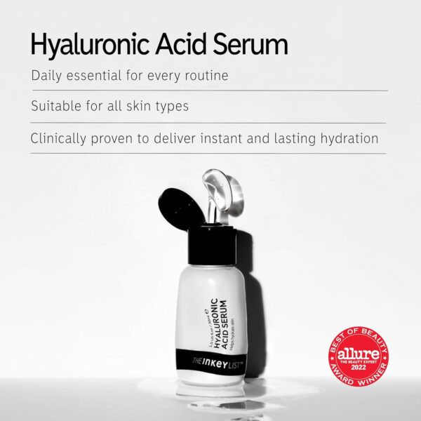 The INKEY List 2% Hyaluronic Acid Face Serum 30ml, Hydrating Skincare, Combats Dry Skin, Vegan Friendly, Suitable For All Skin Types