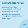 CCS Professional Foot Care Cream 175 ml - Moisturise and Protect Dry and Callused Feet, Contains 10% Urea and Eucalyptus Oil, Clinically Tested, Suitable for Diabetics