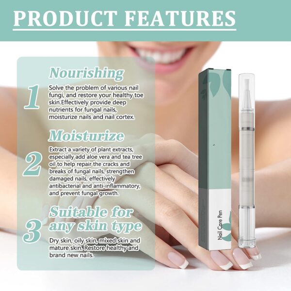 Fungal Nail Treatment Pen for Toenails and Fingernails, Toenail Fungus Treatment Pen, Fungal Nail treatment Extra Strong, Anti Fungus Nail Strengthener for Ingrown & Thick Nail Infection Treatment (1)