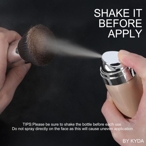 KYDA AirBrush Foundation Spray, Silky Foundation Makeup, High Coverage Smooth Creamy Finish, Lasting Lightweight Breathable, Moisturizing Makeup Primer (#118)