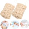 BELLIFFY 2 Pack Sisal Bath Scrubbers Shower Sponges Body Bath for Gentle Skincare