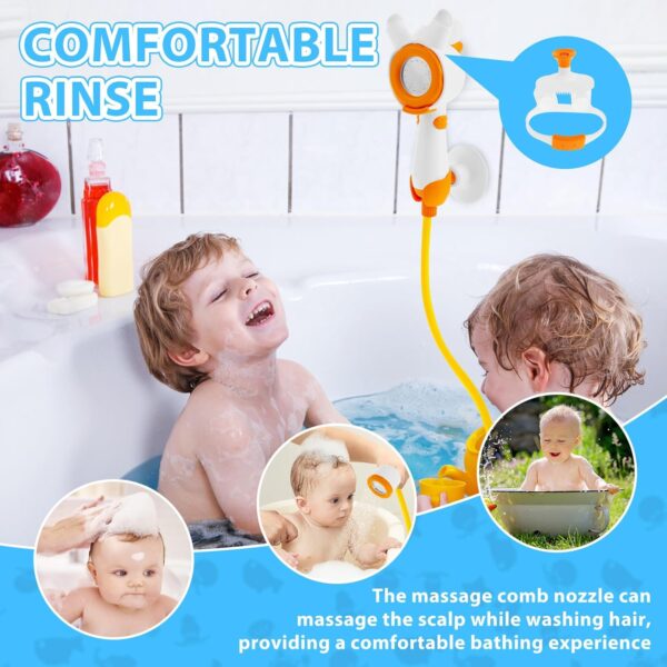 Gatphy Baby Bath Shower Head Baby Bath Toys, Submarine Shaped toddler bath shower head with Suction Cup Battery Operated Baby Watering Bath Toy for Kid Toddlers Girls Boys 1 2 3 4 5 Year Olds