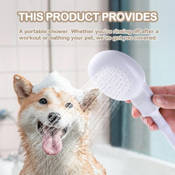 Shower Attachment for Taps, Portable Handheld Shower Head for Bath Taps, Shower Hose for Bath Taps with Fit Clamp Included, Shower Attachment for Taps, for Bathing Baby, Pet, Portable Dog Shower