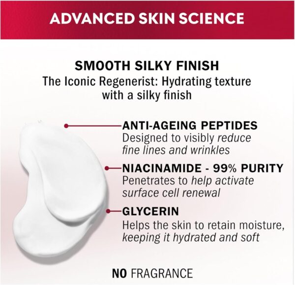 71vcZzDboL._AC_SL1500_.jpg Olay Regenerist Day Face Cream, Anti-Wrinkle + Active Firming Skincare Moisturiser, Anti-Ageing Niacinamide and Peptides, Renews, Firms and Hydrates, Non-greasy, Fragrance Free 50ml