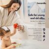 Homerella Bath Mat Non-Slip Skin Sensitive 88 x 39 cm Including Hanging | Non Slip Bath Mat BPA Free | Shower Mat Mould Resistant & Machine Washable