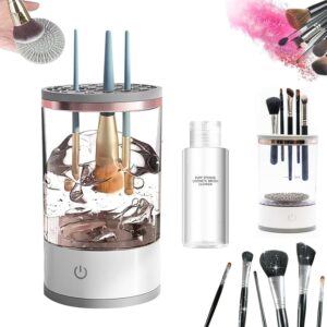 Electric Makeup Brush Cleaner, Cosmetic Brush Cleaner Portable Automatic Makeup Brush Cleaning Tool Fit For All Size Makeup Brush