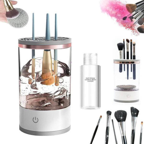 Electric Makeup Brush Cleaner, Cosmetic Brush Cleaner Portable Automatic Makeup Brush Cleaning Tool Fit For All Size Makeup Brush