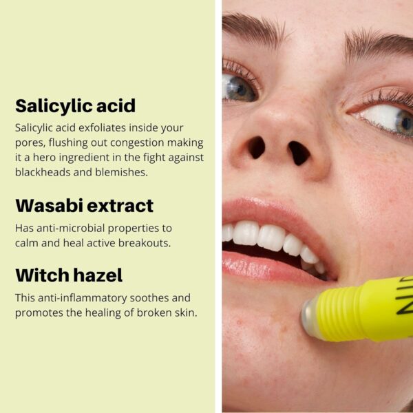 Nip + Fab Teen Skin Fix Spot Zap Gel for Face with Salicylic Acid, Witch Hazel and Wasabi Extract for Blemish Dark Spot Removal Acne Prevention and Refining Pores
