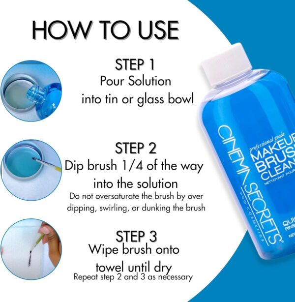 Cinema Secrets Makeup Brush Cleanser, Clear, 1 count