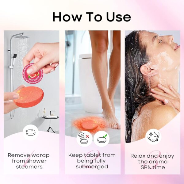 MeCids Shower Steamers Aromatherapy Shower Tablets with Essential Oils, Home Spa Bath Steamer Set for Christmas Birthday Mothers' Valentines' Day Gift (9 Pack)