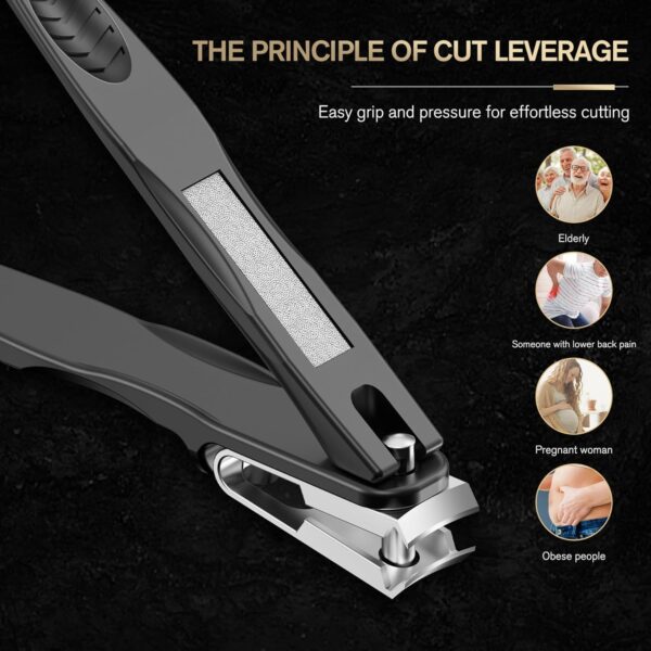 71vzhVI3RLL._AC_SL1500_.jpg FERYES 360° Rotating Nail Clippers for Seniors, Long Handle Fingernail Clippers for Men and Women, Ergonomic EZ Grip Toenail Clippers for Thick Nails
