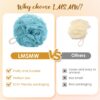 LMSMW Bath Body Poufs 4 Pack - Exfoliating Luffa Sponges for Men Women, Charcoal Shower Mesh Pouf Loofah Sponge Bath Puffs Scrunchie Body Scrubbers Bathing Cleaning Loofahs Lufa Lofa Loffa Pad