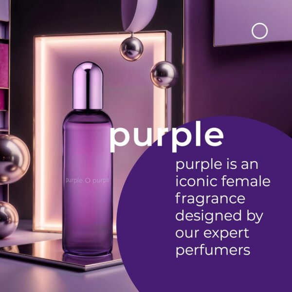COLOUR ME Purple Perfume for Women. 100ml Eau de Parfum. Luxury Fragrance - Ladies Perfume, Long Lasting Womens Perfumes by Milton-Lloyd