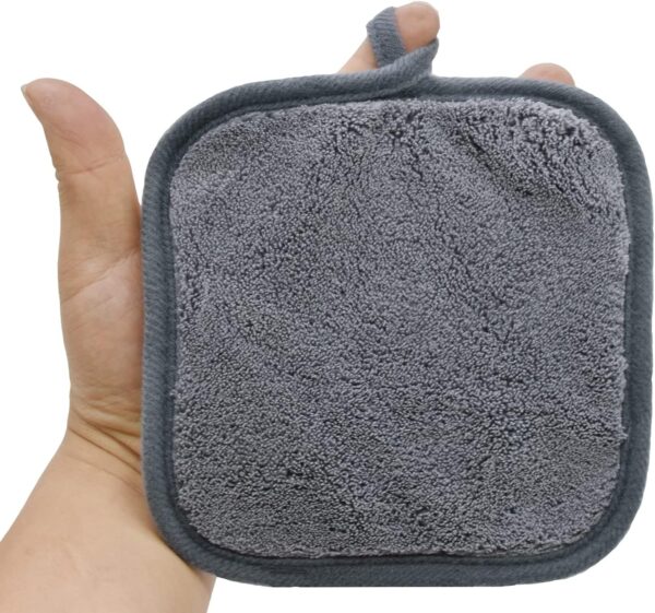 BloomSesame Makeup Remover Cloths for Face, Eye, Lips - Reusable Makeup Remover Pads Soft Microfiber Facial Cleansing Cloths 5 x 5 inch 6 Pack (Gray)