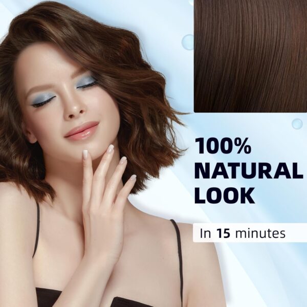 71x5kmkSDKL._SL1500_.jpg Ivnil Dark Brown Hair Dye Shampoo 3 in 1 for Women/Men Hair Color for Grey Coverage Seimi Permanent Instant Champu Para Canas Mujer for Men - Herbal Natural Dye Cover Gray